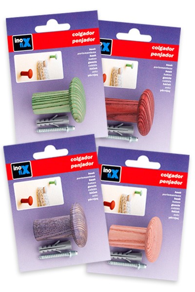 Colgador fresno individual con textura / surtido