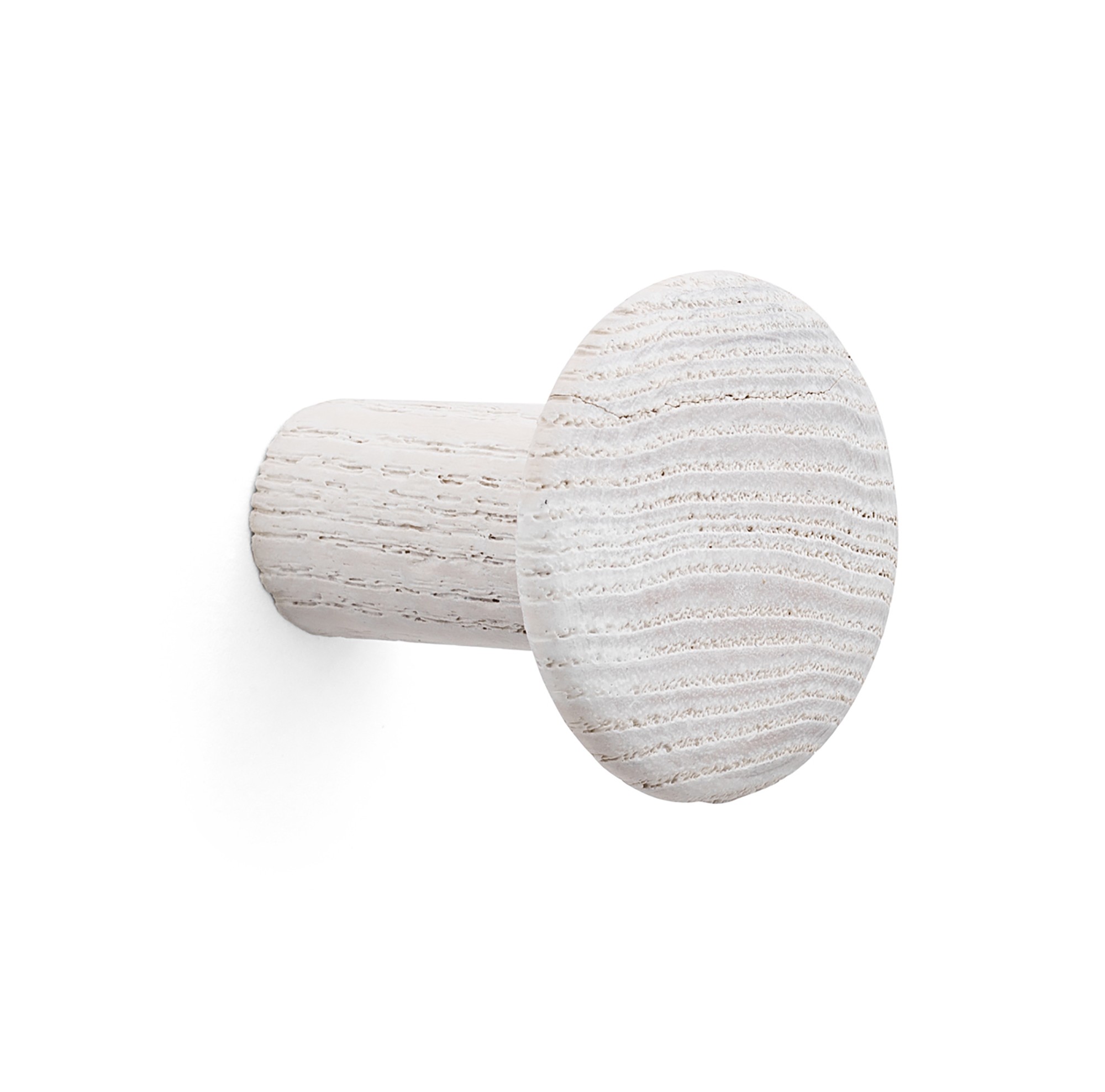 Colgador fresno individual con textura / blanco