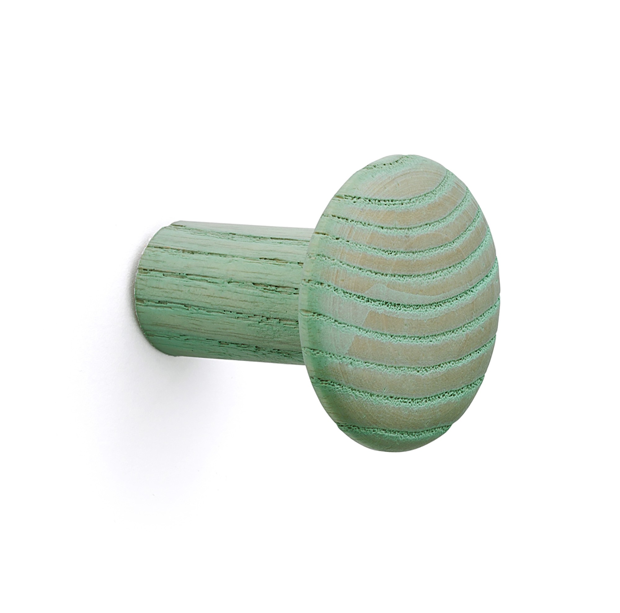 Colgador fresno individual con textura / verde