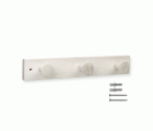 Colgador fresno 3 pomos con textura / blanco