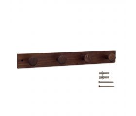 Mod.3734 Colgador fresno 4 pomos con textura