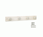 Colgador fresno 4 pomos con textura / blanco