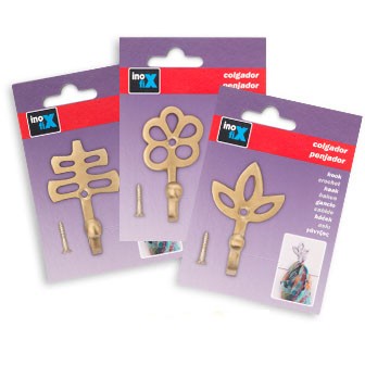 Surtido colgadores de latón / latón satinado