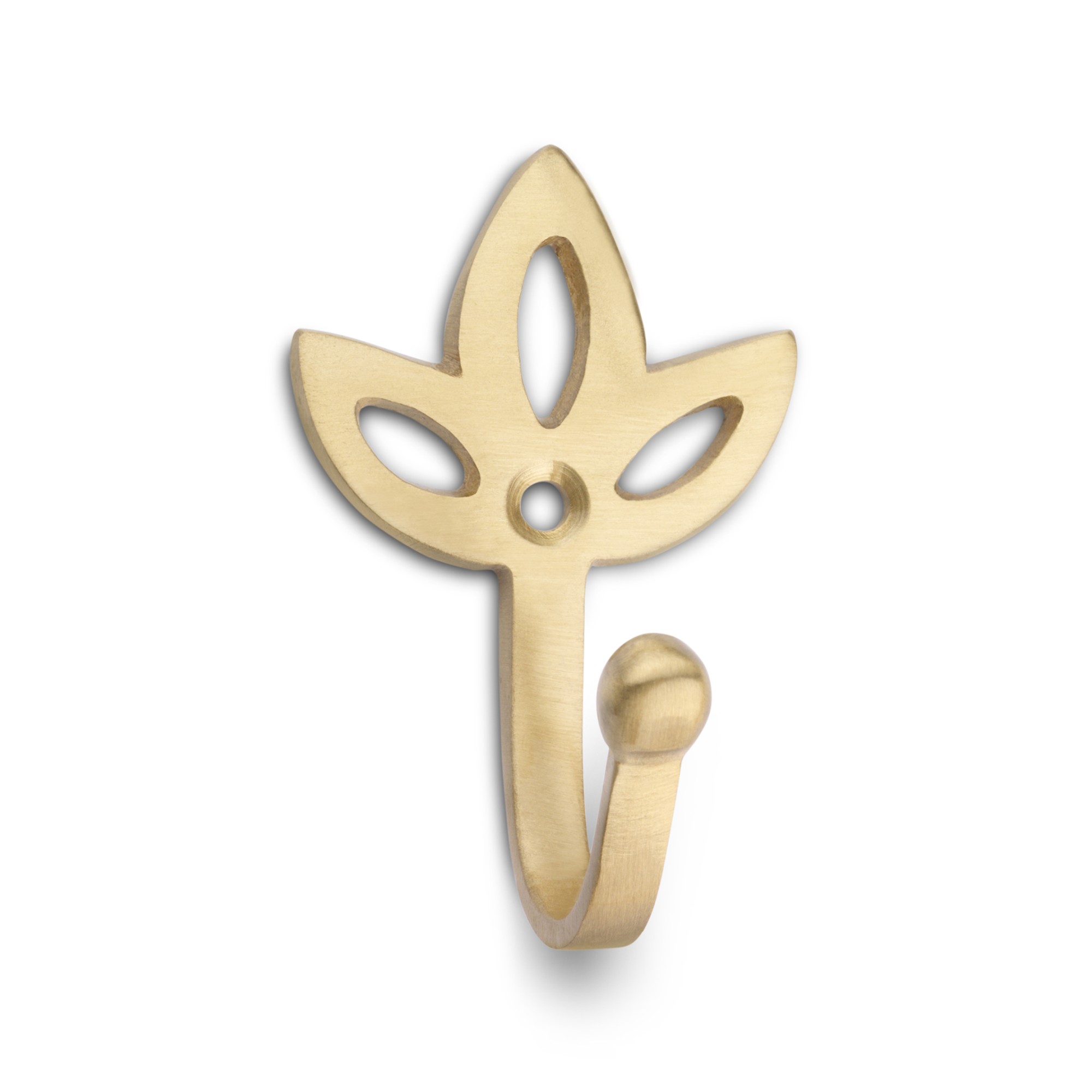 Colgador de latón tulipán / latón satinado