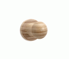 Colgador madera de pino 1 pomo / madera en crudo