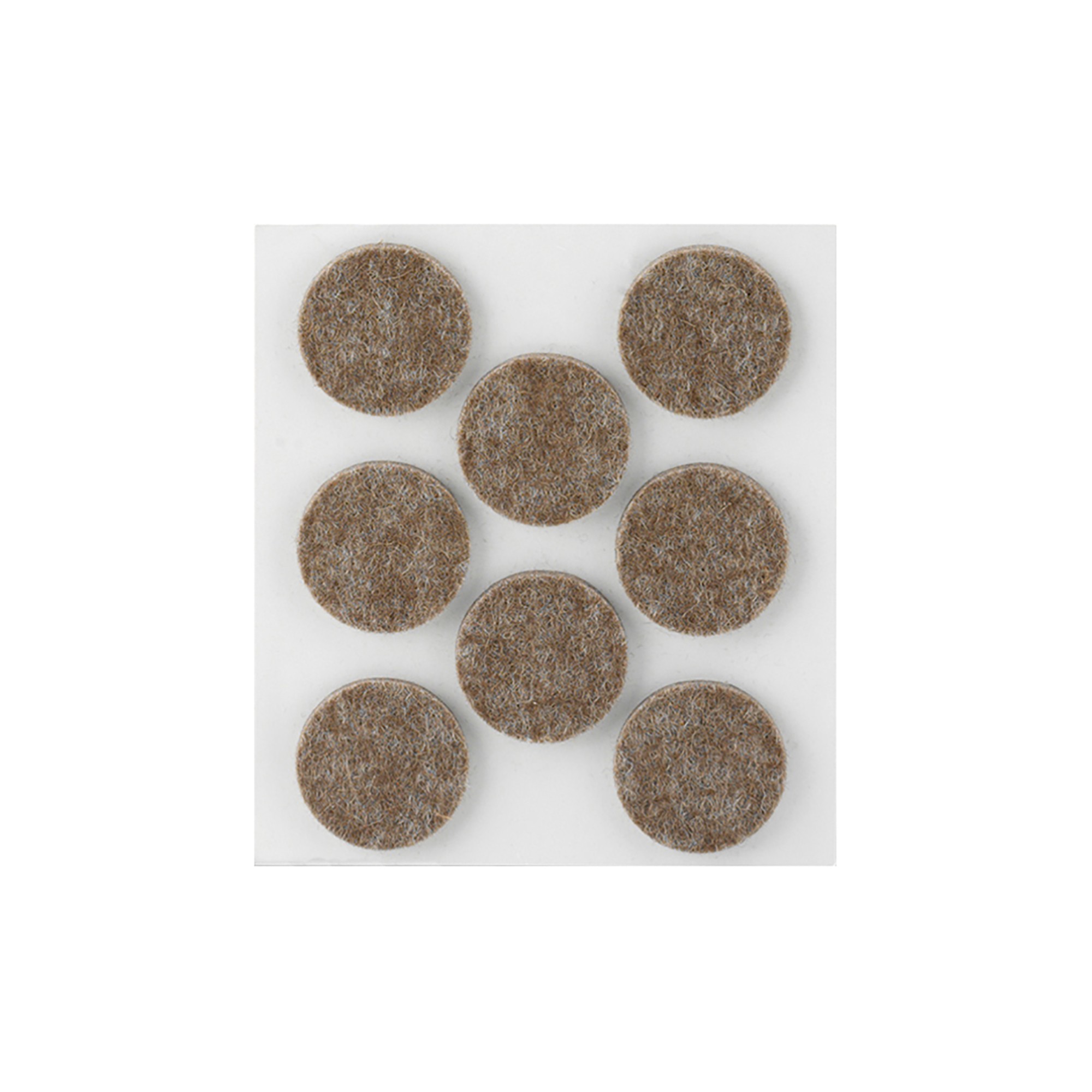 Fieltro lana adhesivo Ø 27 mm / marrón