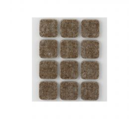Fieltro lana adhesivo 22 x 22 mm / marrón