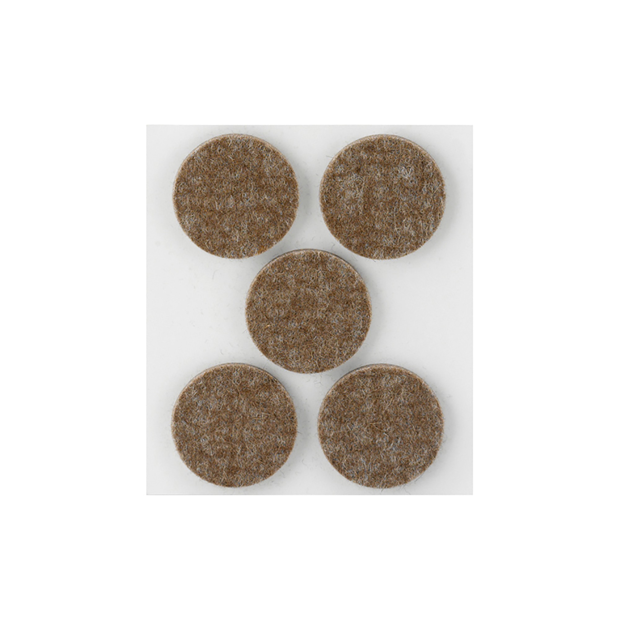 Fieltro lana adhesivo Ø 34 mm / marrón