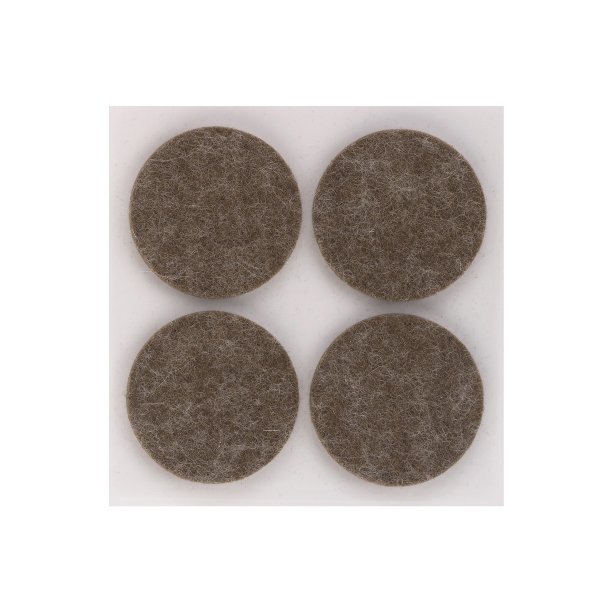 Fieltro lana adhesivo Ø 38 mm / marrón