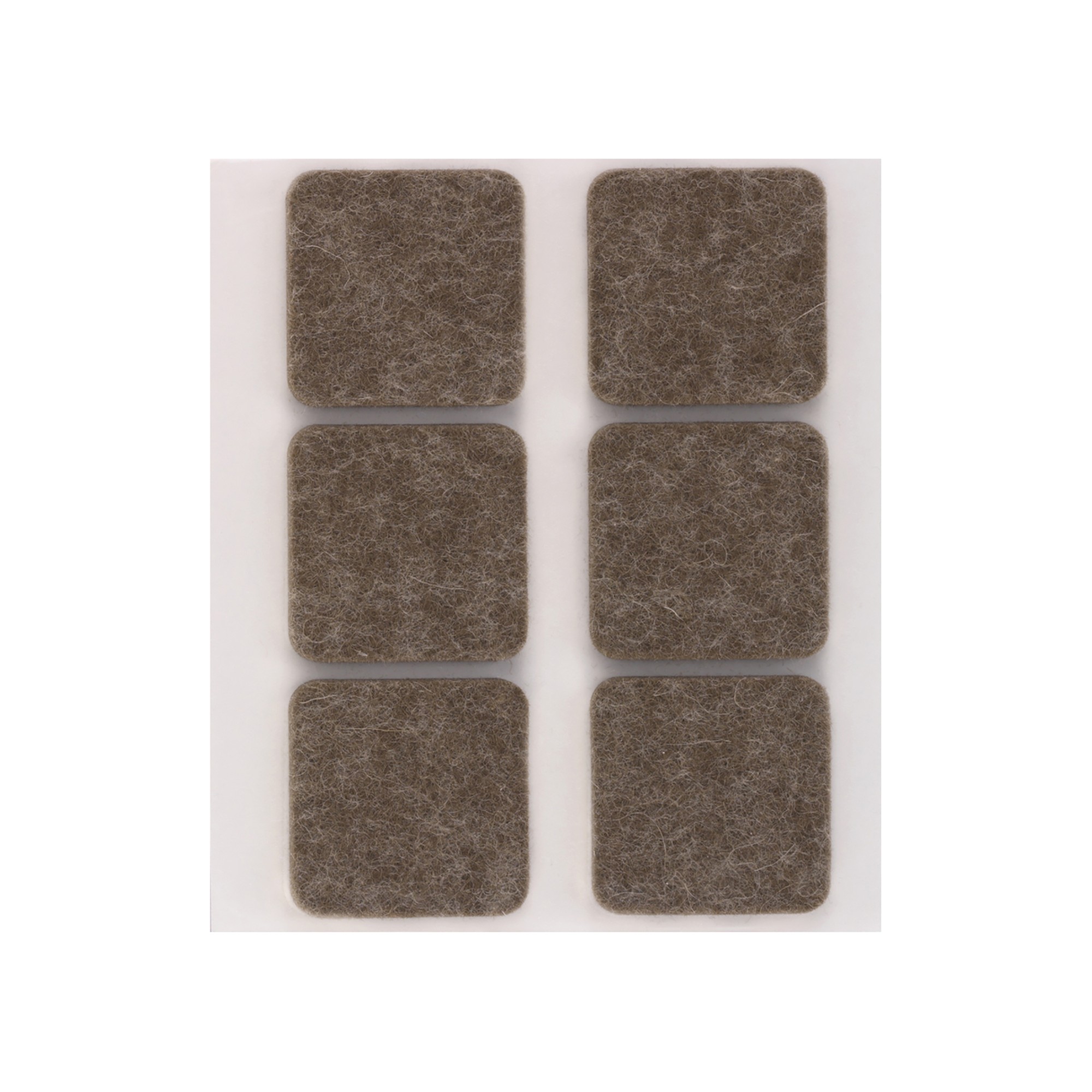 Fieltro lana adhesivo 31x31 mm / marrón