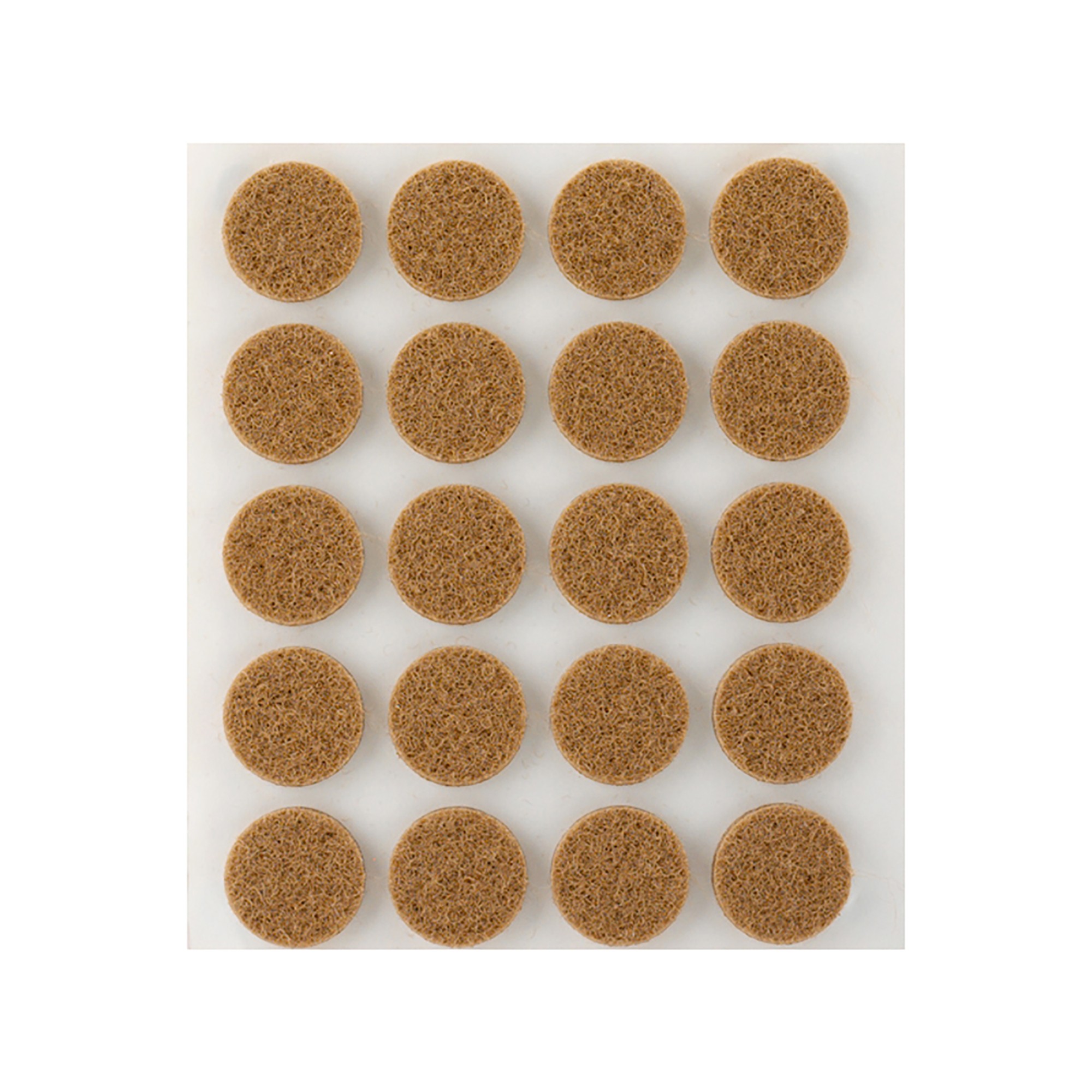 Fieltro sintético adhesivo Ø 17 mm / marrón