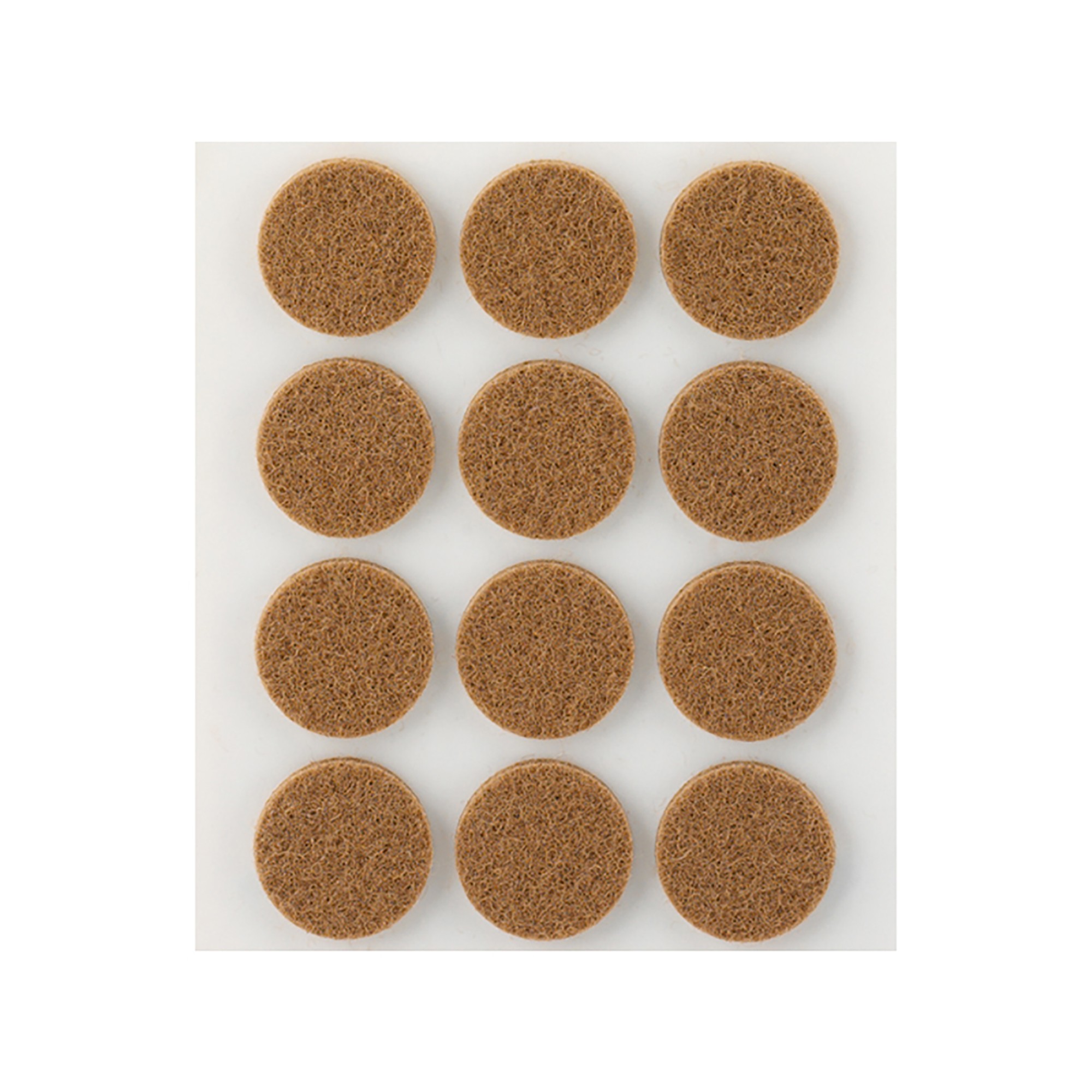 Fieltro sintético adhesivo Ø 22 mm / marrón