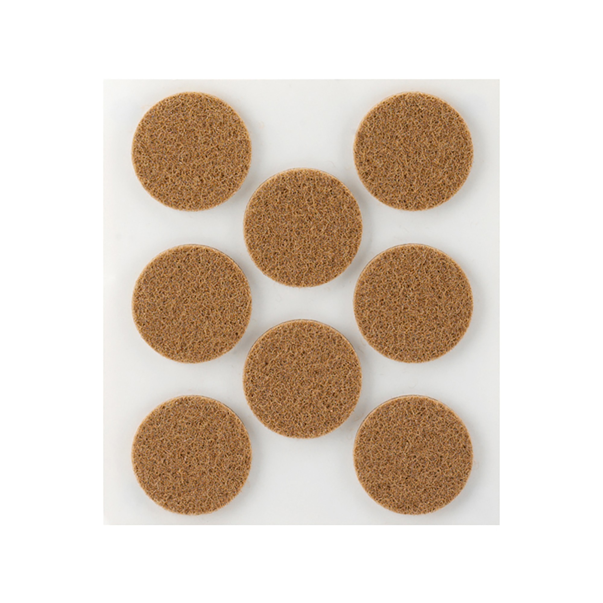 Fieltro sintético adhesivo Ø 27 mm / marrón