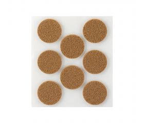 Fieltro sintético adhesivo Ø 27 mm / marrón