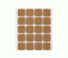 Fieltro sintético adhesivo 17 x 17 mm / marrón