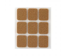 Fieltro sintético adhesivo 29 x 23 mm / marrón