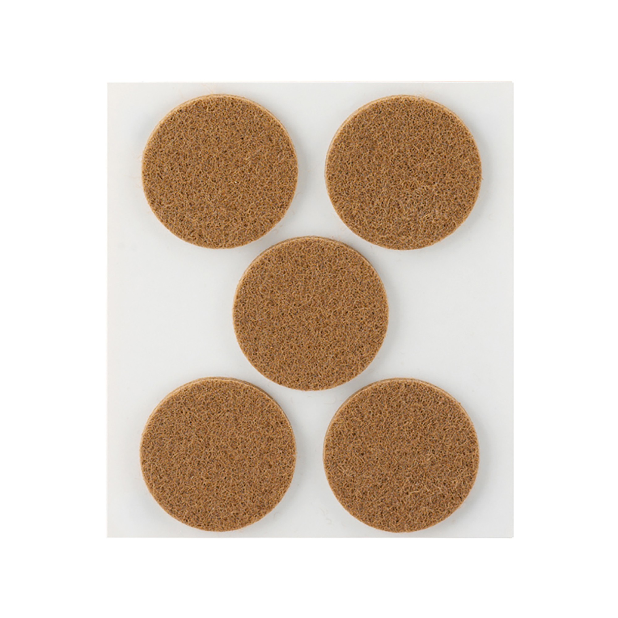 Fieltro sintético adhesivo Ø 34 mm / marrón