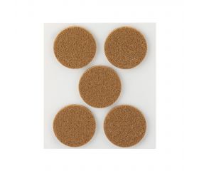 Fieltro sintético adhesivo Ø 34 mm / marrón