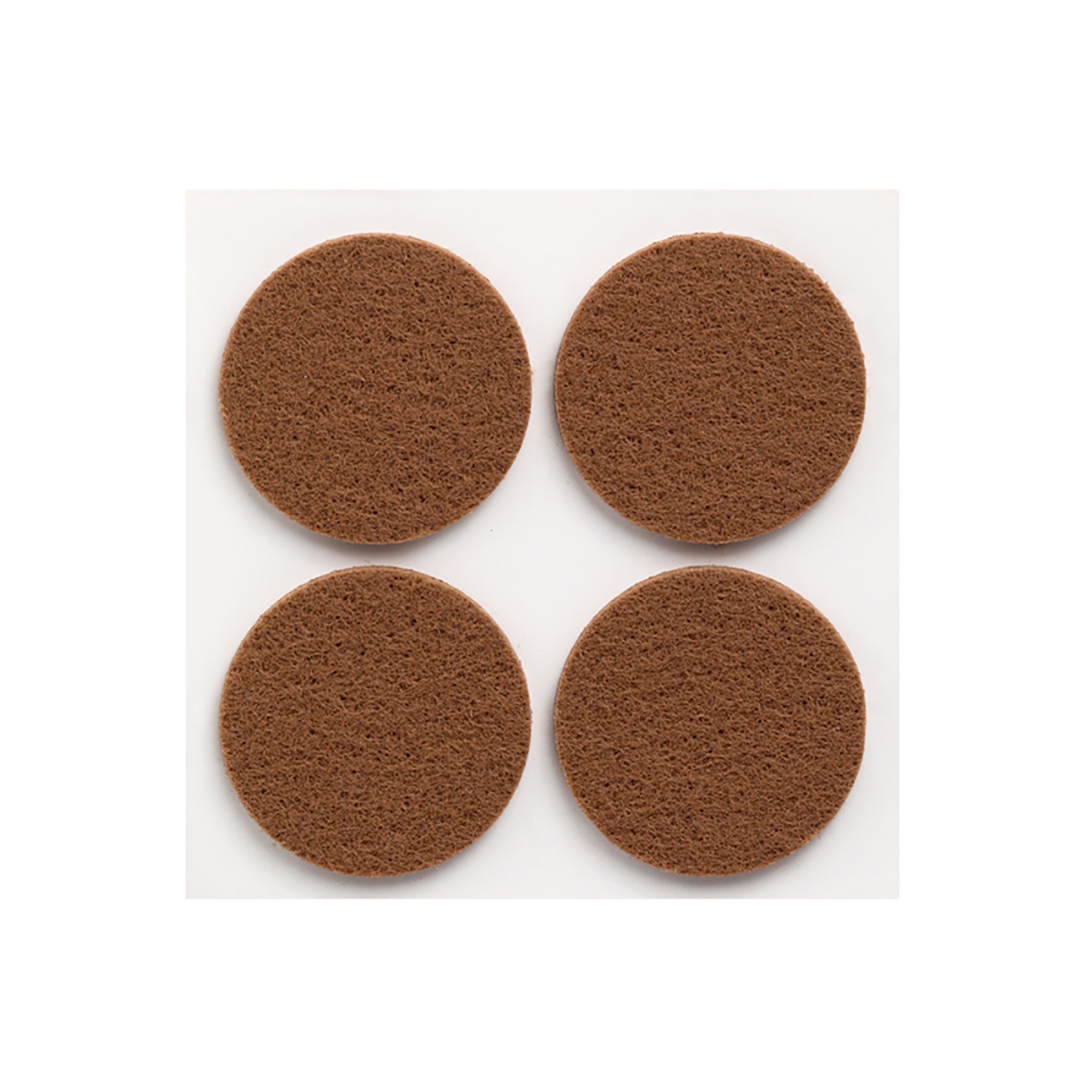 Fieltro sintético adhesivo Ø 38 mm / marrón