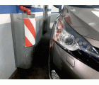 Protector parking para columna / rojo-blanco