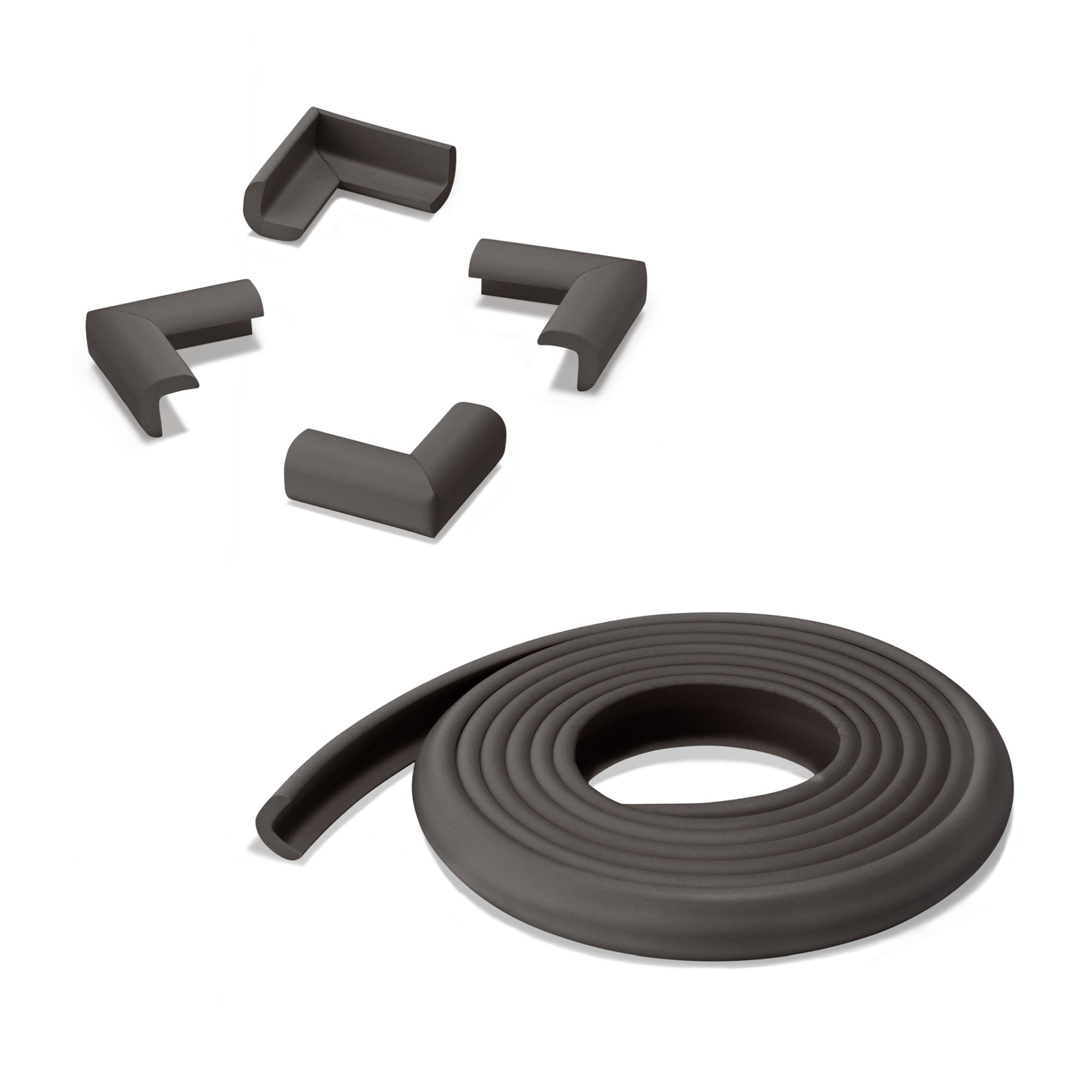 Rollo protector cantos (2m) + 4 esquineras / marrón