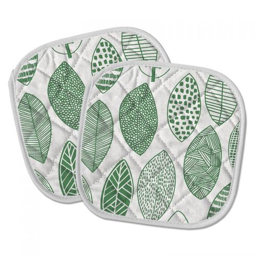 Agarradores cocina 20x20 cm. / hojas