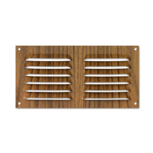 Rejilla  aluminio 100x200 mm / madera oscura