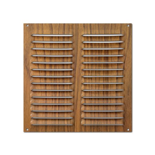 Rejilla  aluminio 200x200 mm / madera oscura