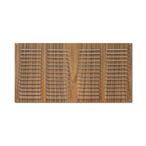 Rejilla  aluminio 200x400 mm / madera oscura