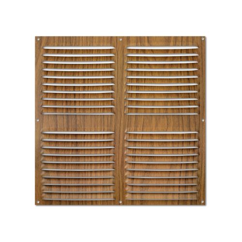Rejilla  aluminio 300x300 mm / madera oscura