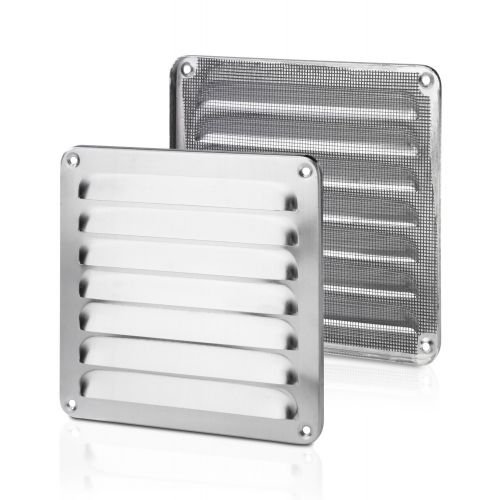 Mod.1259 Rejilla aluminio 150x150 marco y mosquitera