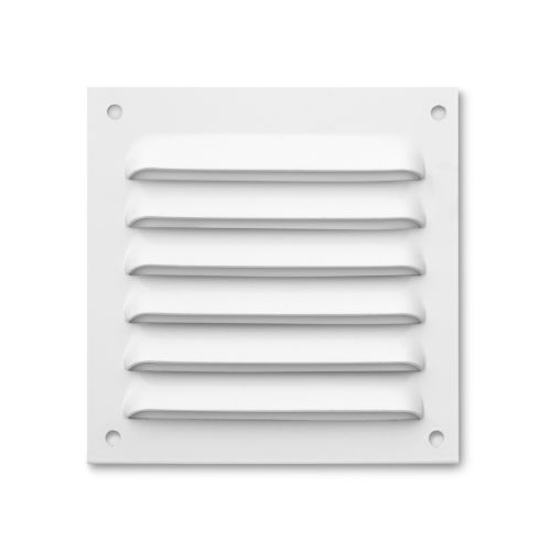 Rejilla aluminio 100x100 mm con mosquitera / blanco