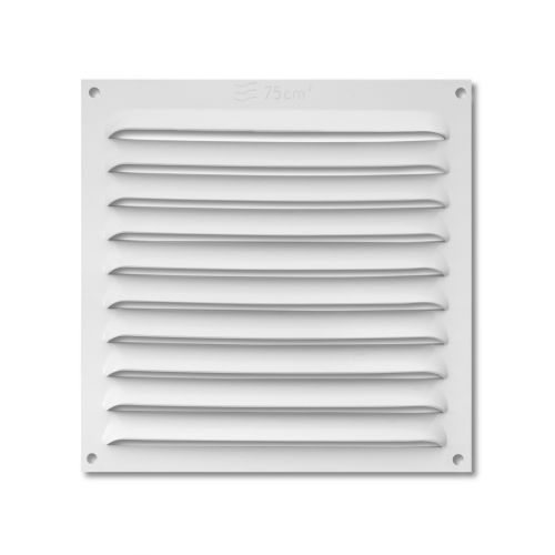 Rejilla aluminio 150x150 mm con mosquitera / blanco