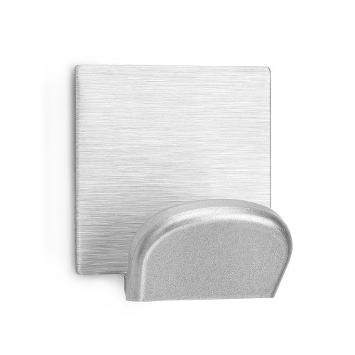 Colgador adhesivo con base de acero inoxidable / cromo mate