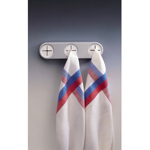 Colgador paños cocina adhesivo / blanco