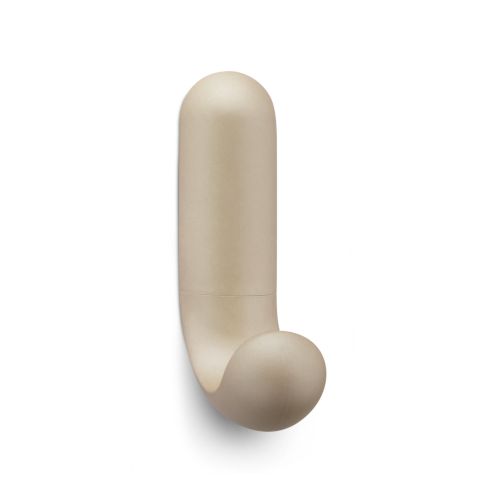 Colgador adhesivo \"J\" / beige satinado