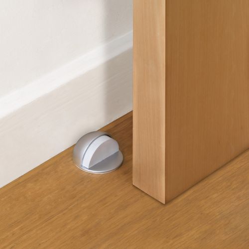 Tope de puerta metálico adhesivo / cromado