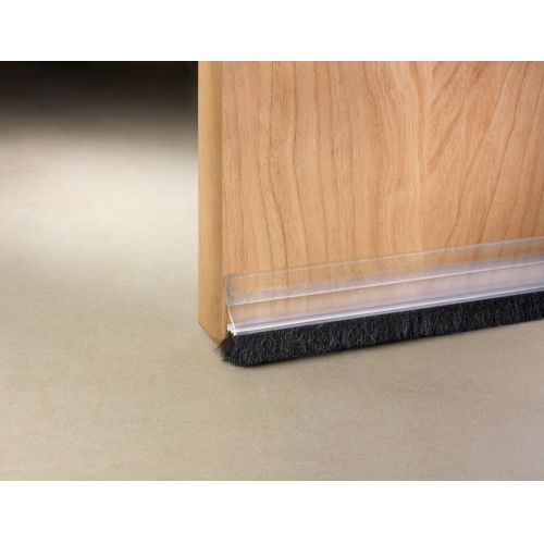 Burlete para puerta adhesivo 820 mm con cepillo / transparente