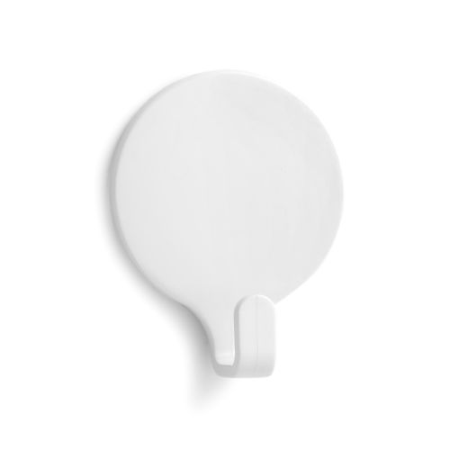 Colgador adhesivo circular / blanco