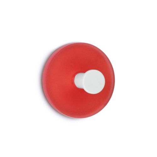 Colgador adhesivo circular / rojo