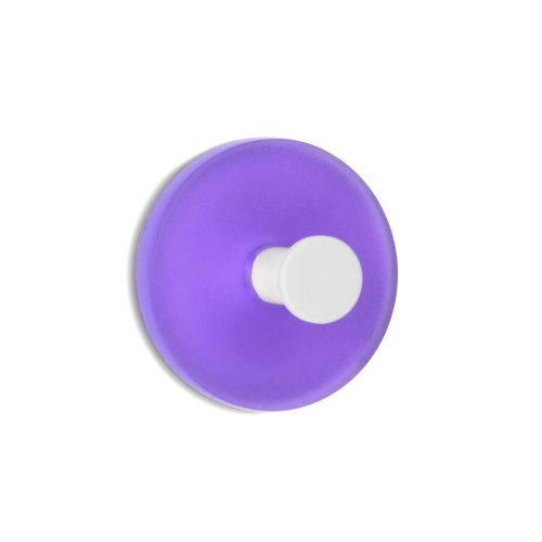 Colgador adhesivo circular / violeta