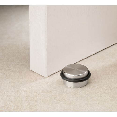 Tope cilíndrico de acero inoxidable con adhesivo extrafuerte / acero inox.