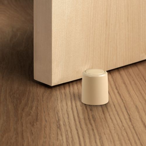 Tope de puerta con tornillo / blanco