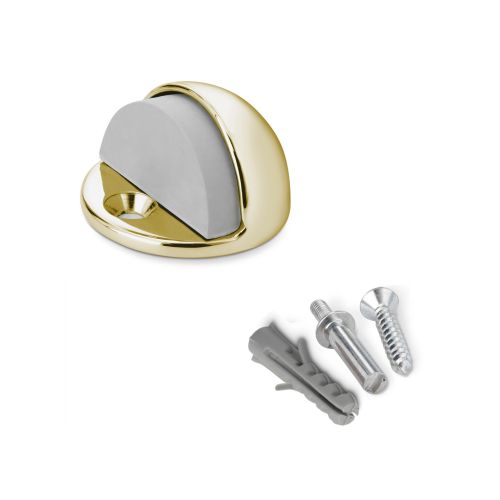 Tope de puerta metálico con tornillo / dorado