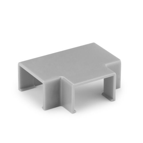 Enlace \"t\" para canaleta 16 x 10 mm / gris metalizado
