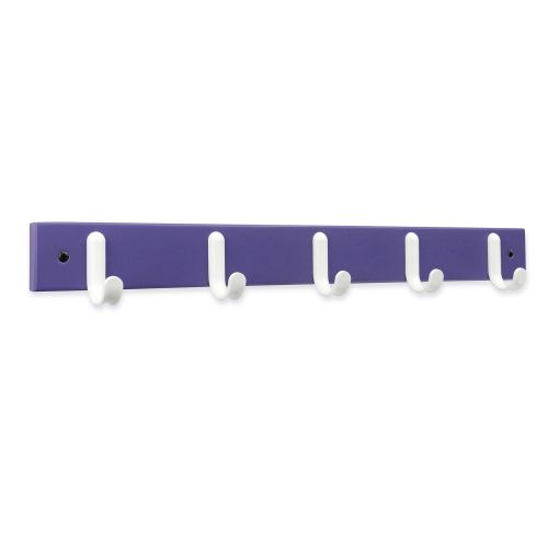 Colgador 5 ganchos blancos / lila