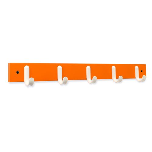 Colgador 5 ganchos blancos / naranja