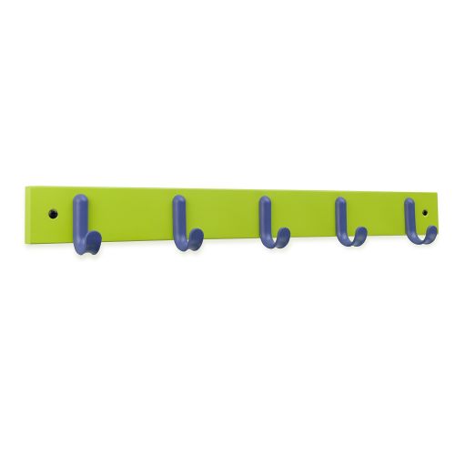 Colgador 5 ganchos lilas / verde