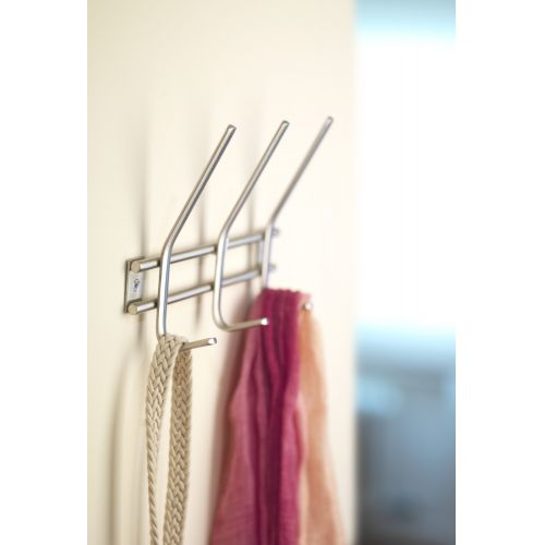 Colgador acero inoxidable 3 gancho doble / acero inox.