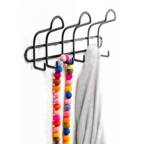 Colgador acero 3 ganchos triples / blanco